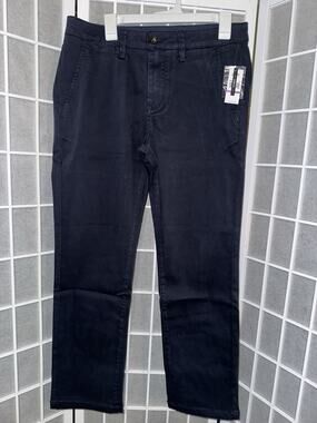 Oak & Rye Mens 32x30 Chino Pants Straight Leg Flat Front Stretch Navy Blue New